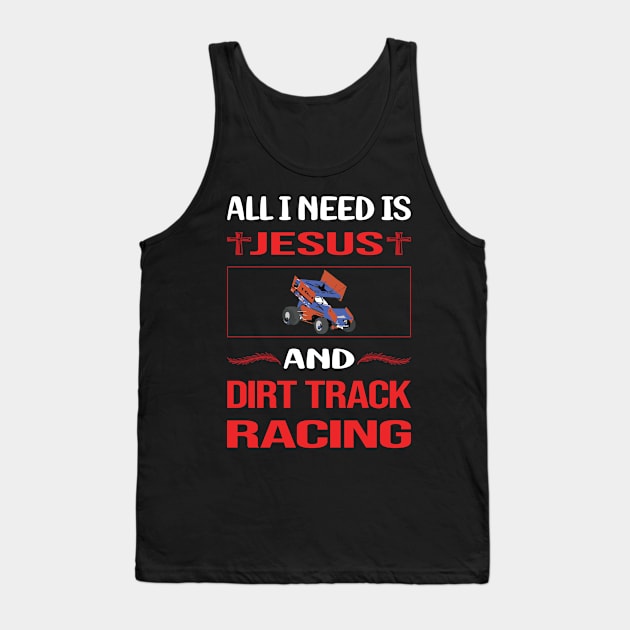 Funny Jesus Dirt Track Racing Tank Top by lainetexterbxe49